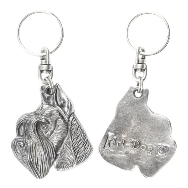 Schnauzer, Schnauzer I - silverpläterad hundnyckelring, handväska dekoration, ryggsäckshänge från Art-Dog