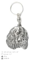 Miniatyrbild 4 av 6: Cavalier King Charles Spaniel - silverpläterad hundnyckelring, handväska dekoration, ryggsäckshänge från Art-Dog
