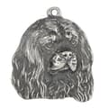 Miniatyrbild 5 av 6: Cavalier King Charles Spaniel - silverpläterad hundnyckelring, handväska dekoration, ryggsäckshänge från Art-Dog