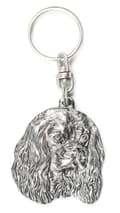Miniatyrbild 2 av 6: Cavalier King Charles Spaniel - silverpläterad hundnyckelring, handväska dekoration, ryggsäckshänge från Art-Dog