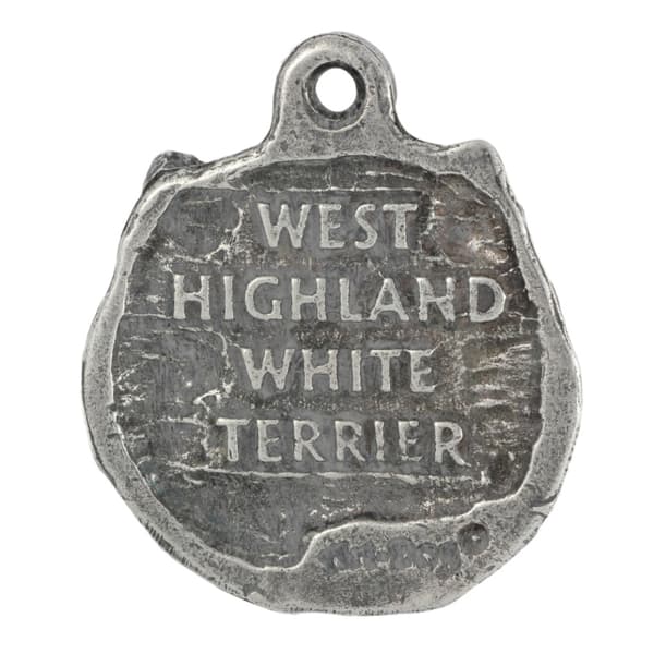 West Highland White Terrier, Westie - silverpläterad hundnyckelring, handväska dekoration, ryggsäckshänge från Art-Dog