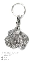 Miniatyrbillede 4 af 6: Petit basset griffon vendéen, trådhåret basset hound vendéen - sølvbelagt nøglering med en hund, håndtaskedekoration, rygsækvedhæng fra Art-Dog