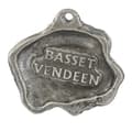 Miniatyrbillede 6 af 6: Petit basset griffon vendéen, trådhåret basset hound vendéen - sølvbelagt nøglering med en hund, håndtaskedekoration, rygsækvedhæng fra Art-Dog