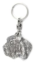 Miniatyrbillede 2 af 6: Petit basset griffon vendéen, trådhåret basset hound vendéen - sølvbelagt nøglering med en hund, håndtaskedekoration, rygsækvedhæng fra Art-Dog