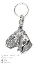 Miniatyrbild 4 av 6: Bedlington Terrier, Rothbury Terrier - silverpläterad hundnyckelring, handväska dekoration, ryggsäckshänge från Art-Dog