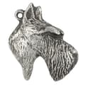 Miniatyrbild 4 av 5: Skotsk terrier, Aberdeen Terrier - silverpläterad nyckelring med hund, handväska dekoration, ryggsäckshänge från Art-Dog
