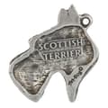 Miniatyrbild 5 av 5: Skotsk terrier, Aberdeen Terrier - silverpläterad nyckelring med hund, handväska dekoration, ryggsäckshänge från Art-Dog