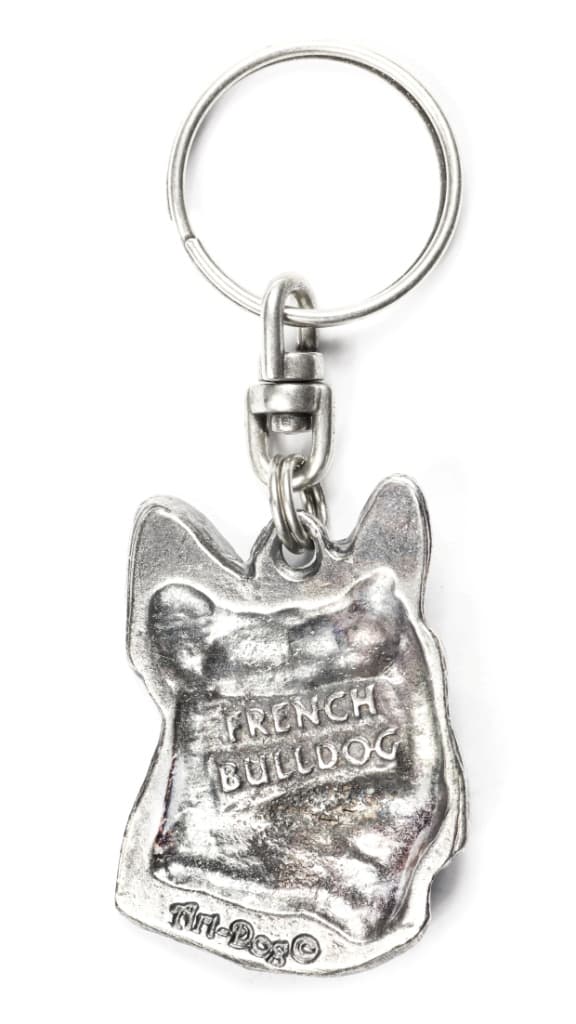 French Bulldog II - silverpläterad hundnyckelring, handväska dekoration, ryggsäckshänge från Art-Dog