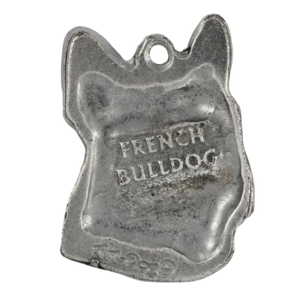 French Bulldog II - silverpläterad hundnyckelring, handväska dekoration, ryggsäckshänge från Art-Dog