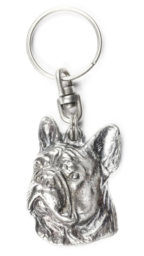 French Bulldog II - silverpläterad hundnyckelring, handväska dekoration, ryggsäckshänge från Art-Dog