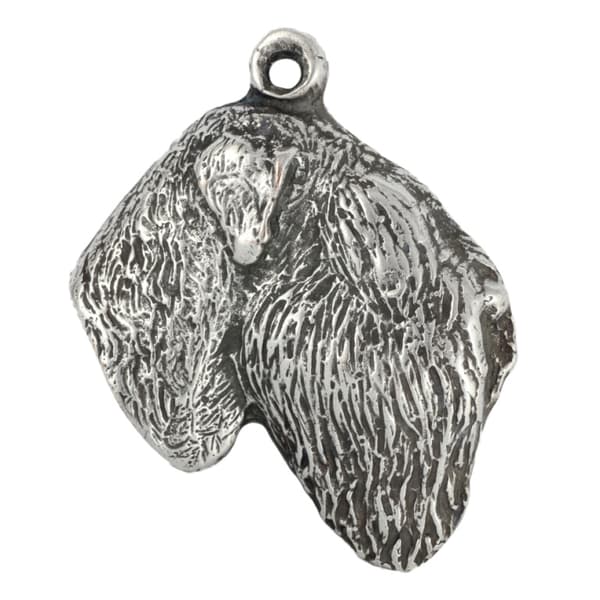 Russian Black Terrier - silverpläterad nyckelring med hund, handväska dekoration, ryggsäckshänge från Art-Dog