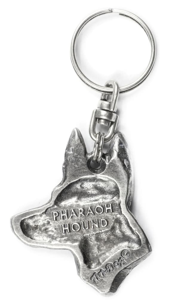 Faraos hund, maltesisk vinthund - silverpläterad hundnyckelring, handväska dekoration, ryggsäckshänge från Art-Dog