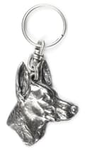 Miniatyrbild 2 av 6: Faraos hund, maltesisk vinthund - silverpläterad hundnyckelring, handväska dekoration, ryggsäckshänge från Art-Dog