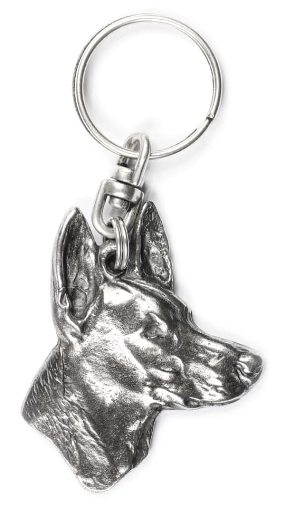 Faraos hund, maltesisk vinthund - silverpläterad hundnyckelring, handväska dekoration, ryggsäckshänge från Art-Dog