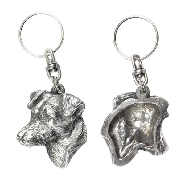 Jack Russell Terrier - silverpläterad hundnyckelring, handväska dekoration, ryggsäckshänge från Art-Dog