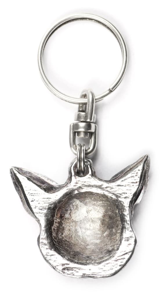 Korthårig Chihuahua - silverpläterad nyckelring med hund, handväska dekoration, ryggsäckshänge från Art-Dog