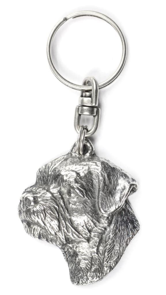 Border Terrier - forsølvet hundenøglering, håndtaskedekoration, rygsækvedhæng fra Art-Dog
