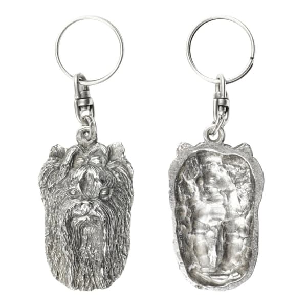 Yorkshire Terrier, York, York, Yorkie II - silverpläterad hundnyckelring, handväska dekoration, ryggsäckshänge från Art-Dog