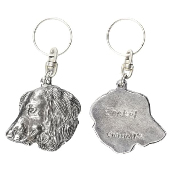 Tax IV - silverpläterad hundnyckelring, handväska dekoration, ryggsäckshänge från Art-Dog