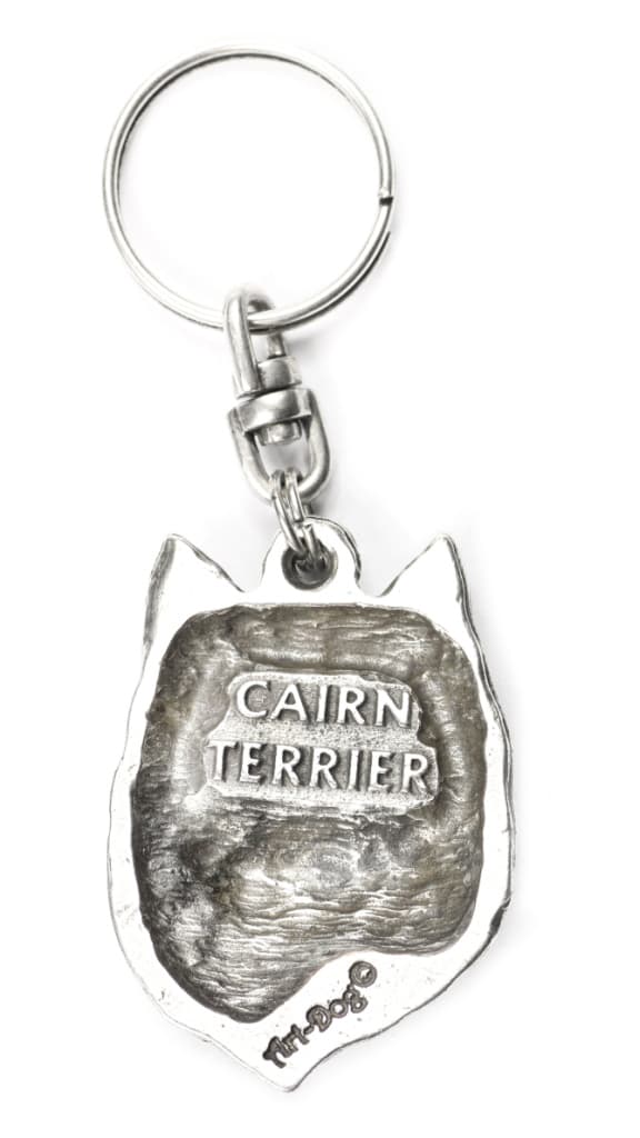 Cairn Terrier II - silverpläterad hundnyckelring, handväska dekoration, ryggsäckshänge från Art-Dog