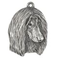 Miniatyrbillede 5 af 6: Afghan Hound II - forsølvet hundenøglering, håndtaskedekoration, rygsækvedhæng fra Art-Dog