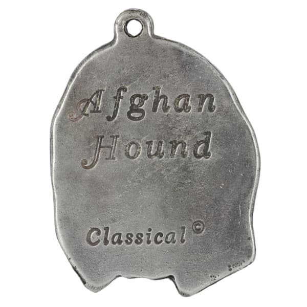 Afghan Hound II - forsølvet hundenøglering, håndtaskedekoration, rygsækvedhæng fra Art-Dog