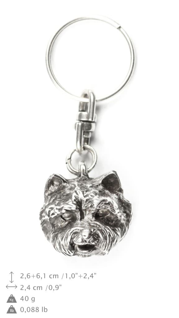 West Highland White Terrier, Westie I - forsølvet hundenøglering, håndtaskedekoration, rygsækvedhæng fra Art-Dog