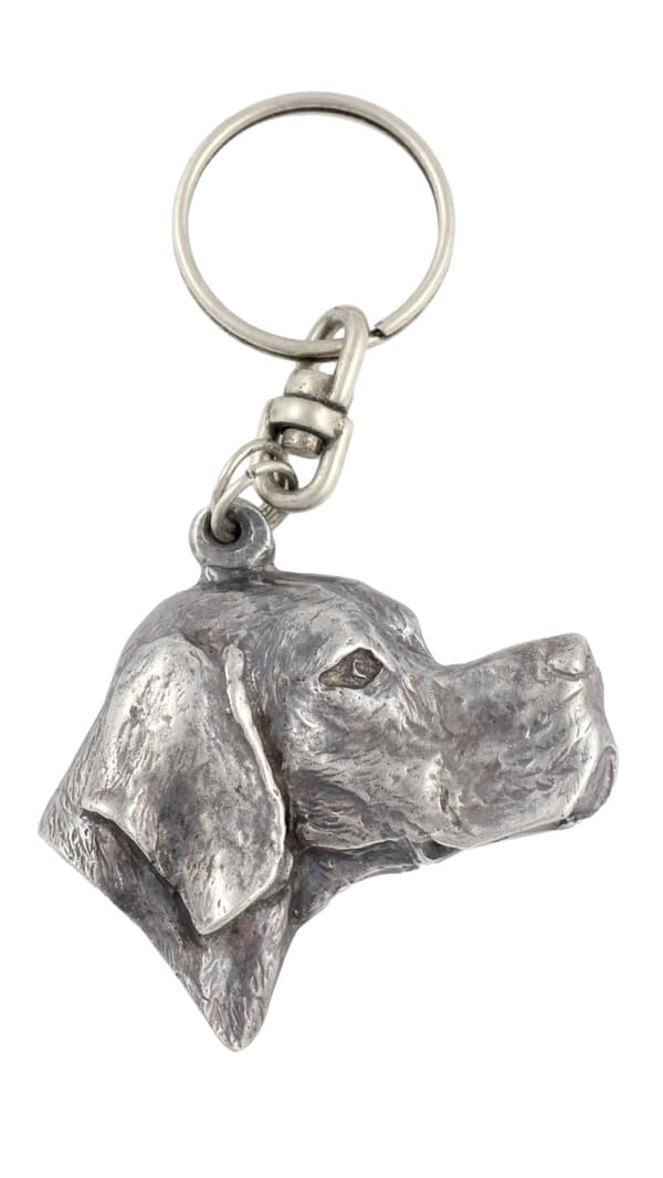 Pointer - silverpläterad hundnyckelring, handväska dekoration, ryggsäckshänge från Art-Dog