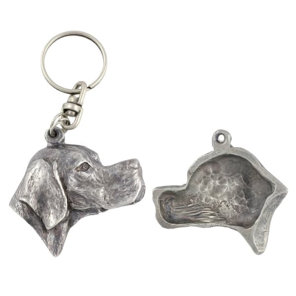Pointer - silverpläterad hundnyckelring, handväska dekoration, ryggsäckshänge från Art-Dog