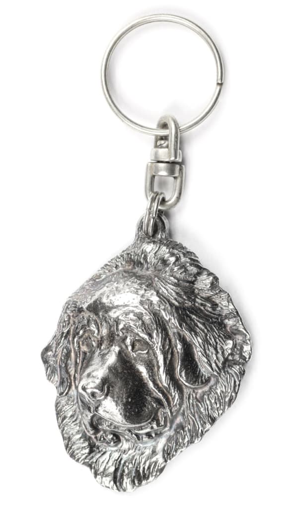 Tibetansk Mastiff, Tibetansk Grand Danois - silverpläterad nyckelring med hund, handväska dekoration, ryggsäckshänge från Art-Dog
