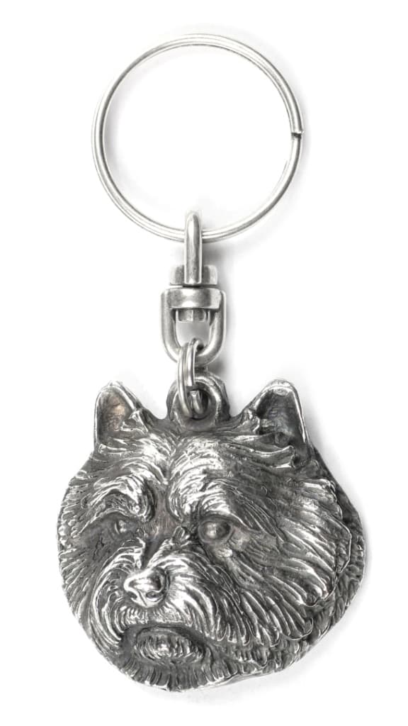 Norwich Terrier - forsølvet hundenøglering, håndtaskedekoration, rygsækvedhæng fra Art-Dog