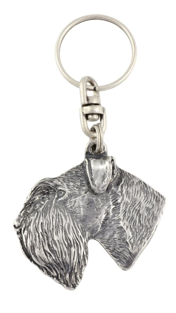 Schnauzer, Schnauzer III - silverpläterad hundnyckelring, handväska dekoration, ryggsäckshänge från Art-Dog