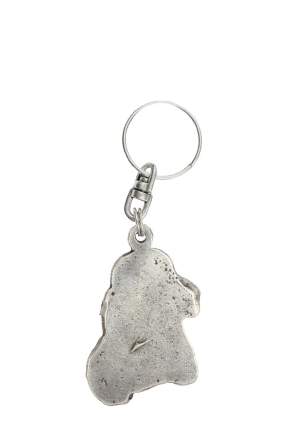 Engelsk Cocker Spaniel - silverpläterad hundnyckelring, handväska dekoration, ryggsäckshänge från Art-Dog