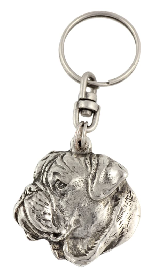 Bullmastiff, Bulmastiff II - silverpläterad hundnyckelring, handväska dekoration, ryggsäckshänge från Art-Dog
