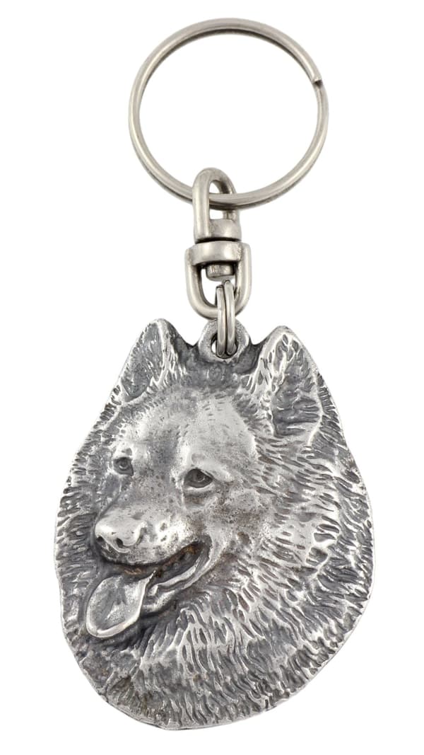 Spitz - hopeoitu koiran avaimenperä, käsilaukun koristelu, reppuriipus Art-Dogilta