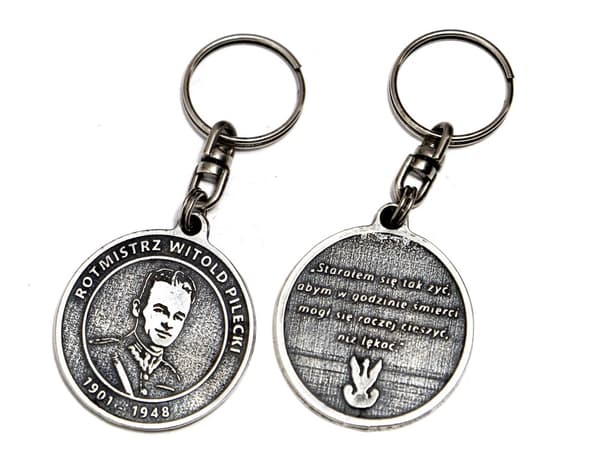 Witold Pilecki - hopeoitu avaimenperä, käsilaukun koristelu, reppuriipus Art-Dogilta