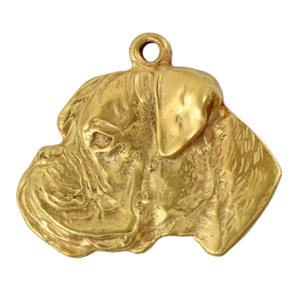 Boxer, Boxer III - guldpläterad nyckelring med hund, handväska dekoration, lyxigt tillbehör från Art-Dog