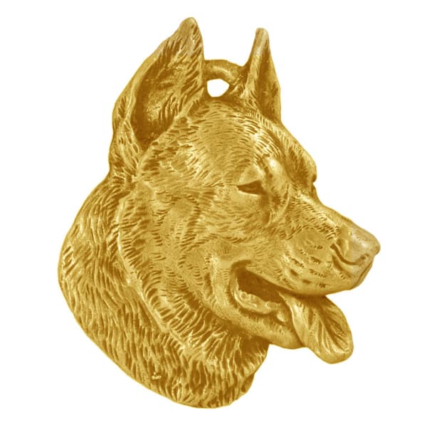 Beauceron French Shepherd - guldpläterad nyckelring med en hund, handväska dekoration, lyxigt tillbehör från Art-Dog