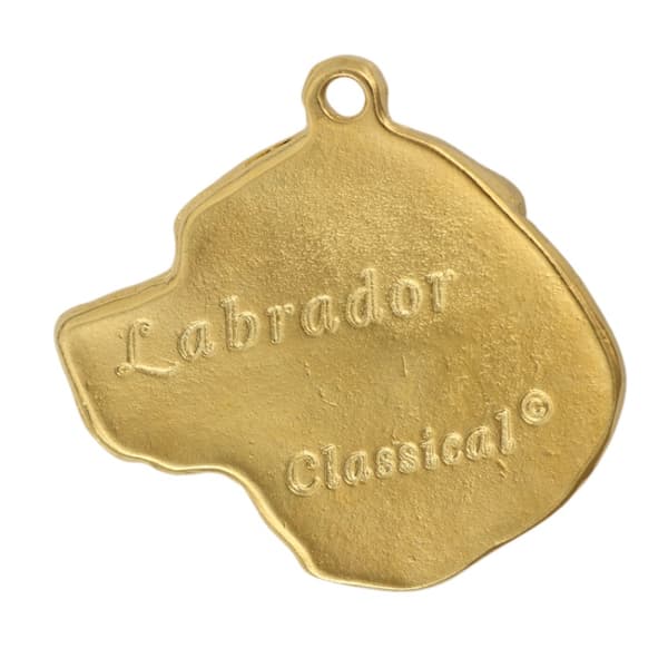 Labrador Retriever - guldpläterad nyckelring med hund, handväska dekoration, lyxigt tillbehör från Art-Dog