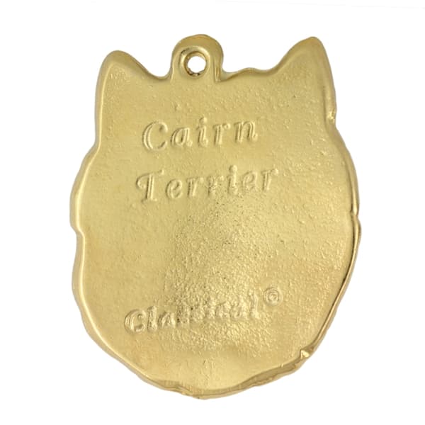 Cairn Terrier - guldpläterad nyckelring med hund, handväska dekoration, lyxigt tillbehör från Art-Dog