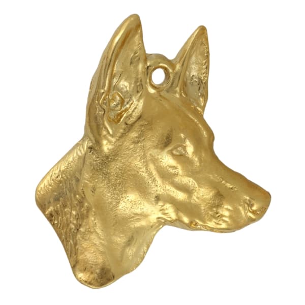Faraos hund, maltesisk vinthund - guldpläterad nyckelring med hund, handväska dekoration, lyxigt tillbehör från Art-Dog