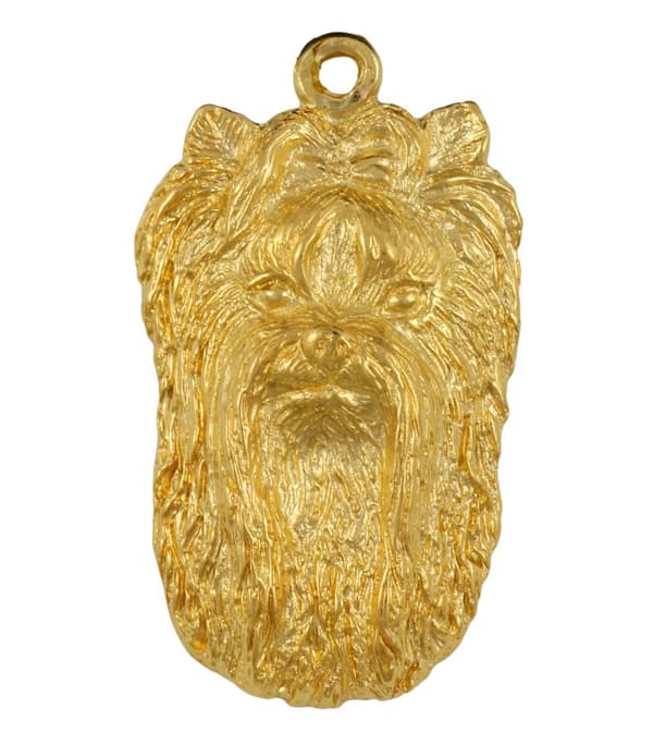 Yorkshire Terrier, York, York, Yorkie II - guldpläterad nyckelring med hund, handväska dekoration, lyxigt tillbehör från Art-Dog