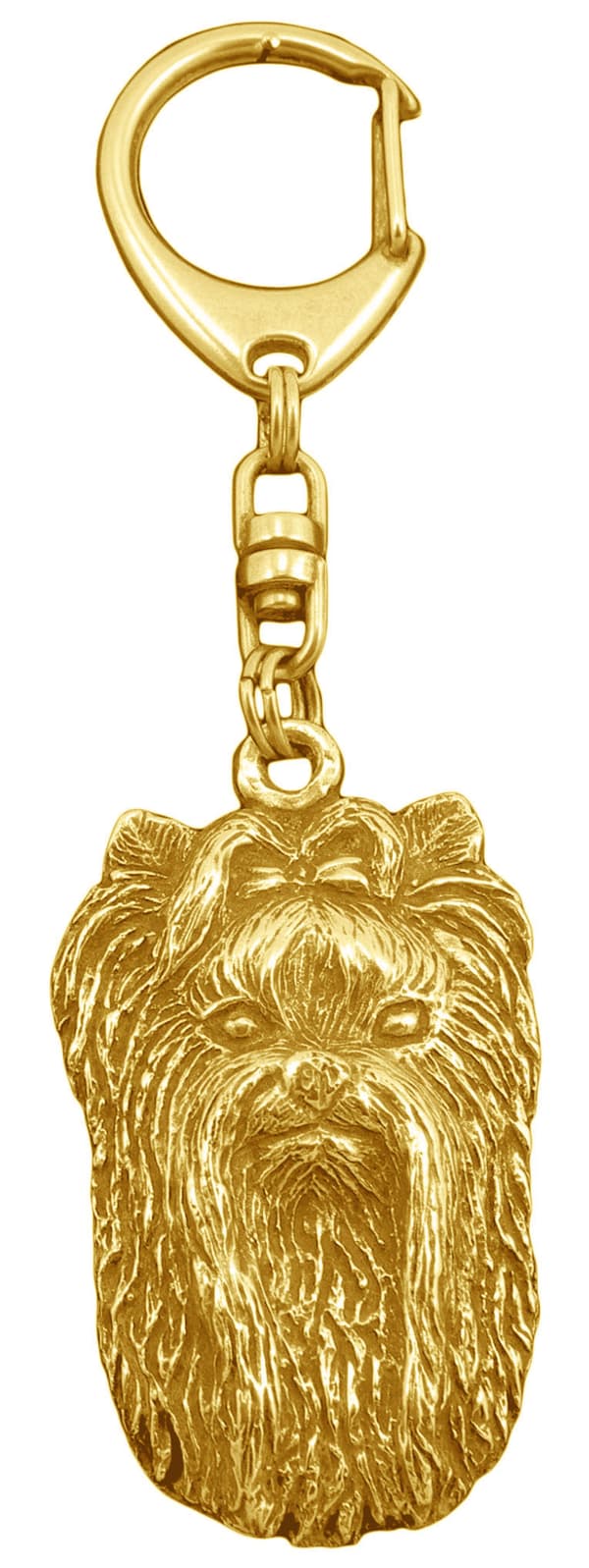 Yorkshire Terrier, York, York, Yorkie II - guldpläterad nyckelring med hund, handväska dekoration, lyxigt tillbehör från Art-Dog