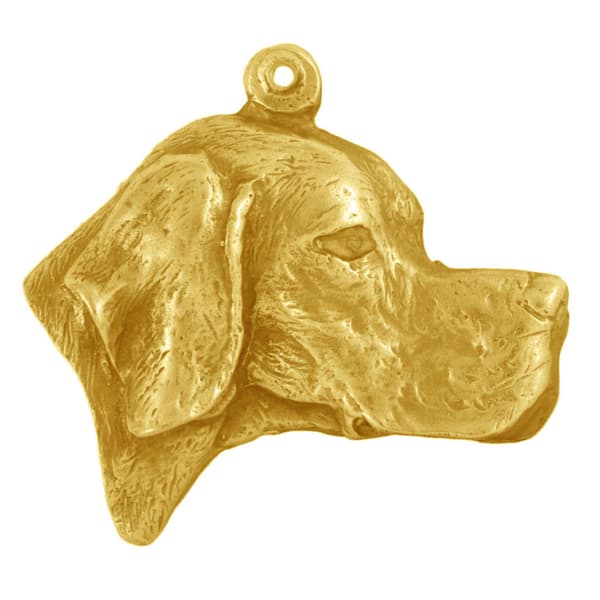 Pointer - guldpläterad nyckelring med hund, handväska dekoration, lyxigt tillbehör från Art-Dog