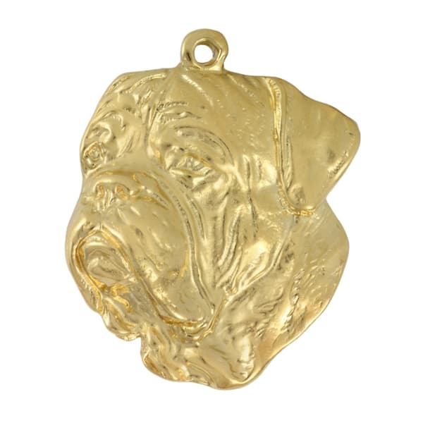 Dog of Bordeaux, Dogue de Bordeaux, French Mastiff II - guldbelagt nøglering med en hund, håndtaskedekoration, luksuriøst tilbehør fra Art-Dog