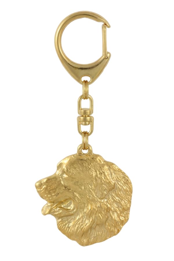 Berner Sennenhund, Berner Sennenhund I - guldbelagt nøglering med en hund i gaveæske, håndtaskedekoration, luksustilbehør fra Art-Dog
