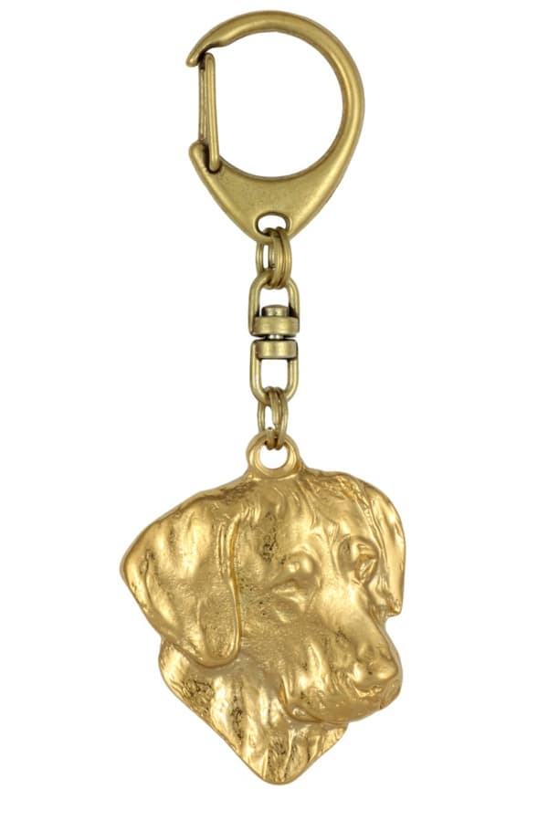 Rhodesian Ridgeback, African Lion Dog - guldpläterad nyckelring med en hund i presentförpackning, handväska dekoration, lyxigt tillbehör från Art-Dog
