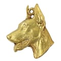 Miniatyrbild 6 av 7: Doberman, Dobermann I - guldpläterad nyckelring med en hund i presentförpackning, handväska dekoration, lyxigt tillbehör från Art-Dog