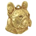 Miniatyrbild 6 av 7: Fransk bulldog I - guldpläterad nyckelring med en hund i presentask, handväska dekoration, lyxigt tillbehör från Art-Dog