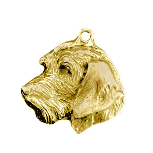 Gravhund II - guldbelagt nøglering med en hund i gaveæske, håndtaskedekoration, luksustilbehør fra Art-Dog